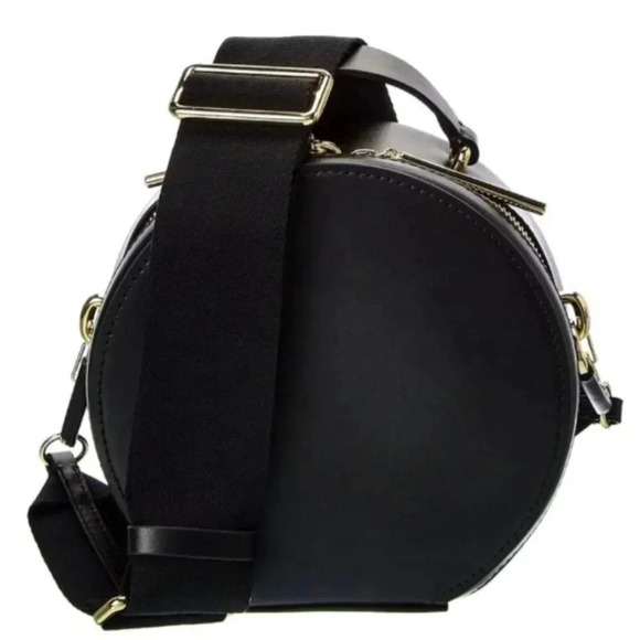 NEW ✨ ZAC POSEN Eartha Black Leather Round Top Handle Bag - Picture 3 of 13
